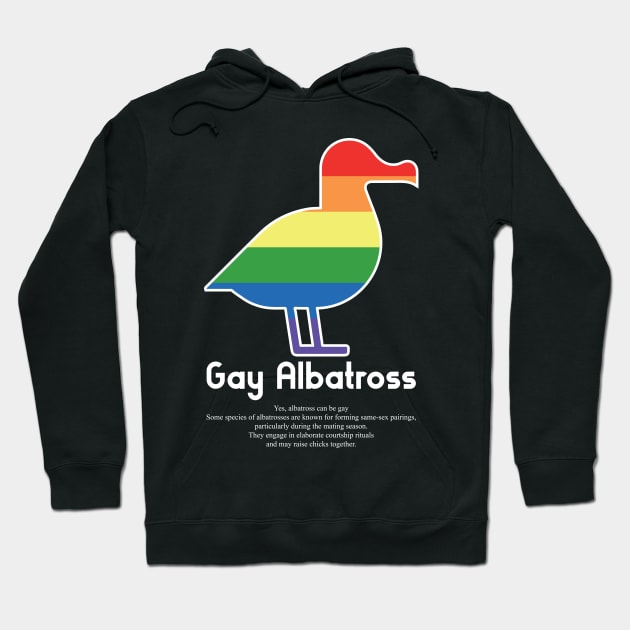 Gay Albatross G1w - Can animals be gay series - meme gift Hoodie by FOGSJ